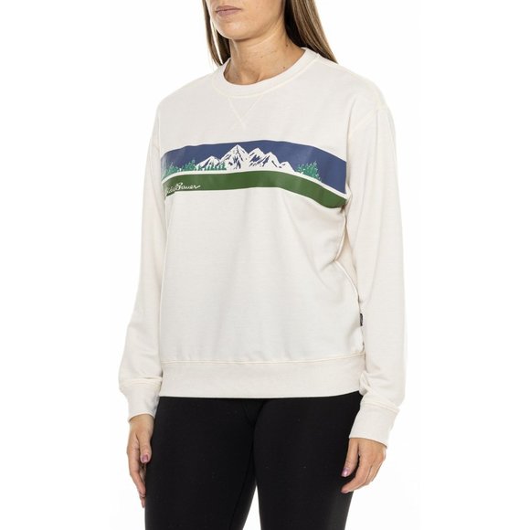 NEW Eddie Bauer Walking Friends Sweatshirt Eggnog color 261sn - Picture 1 of 4